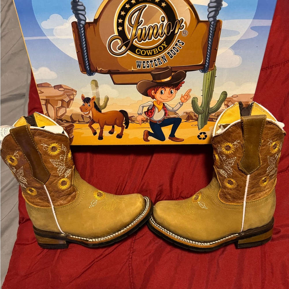 Kids Western Sunflower Boots -